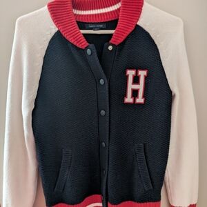 Tommy Hilfiger Navy and Red Varsity Jacket 2/22 $